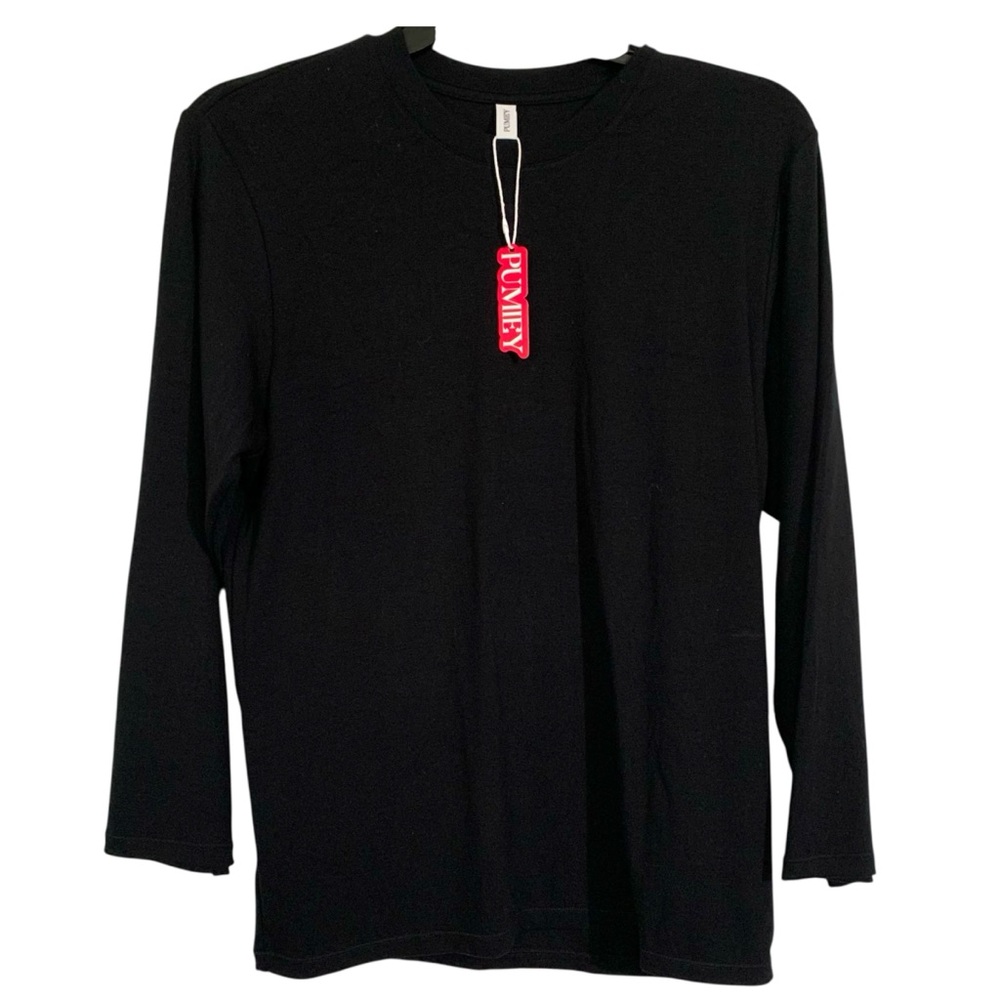 PUMIEY black long sleeve shirt unisex Size S measurements in pictures NWT